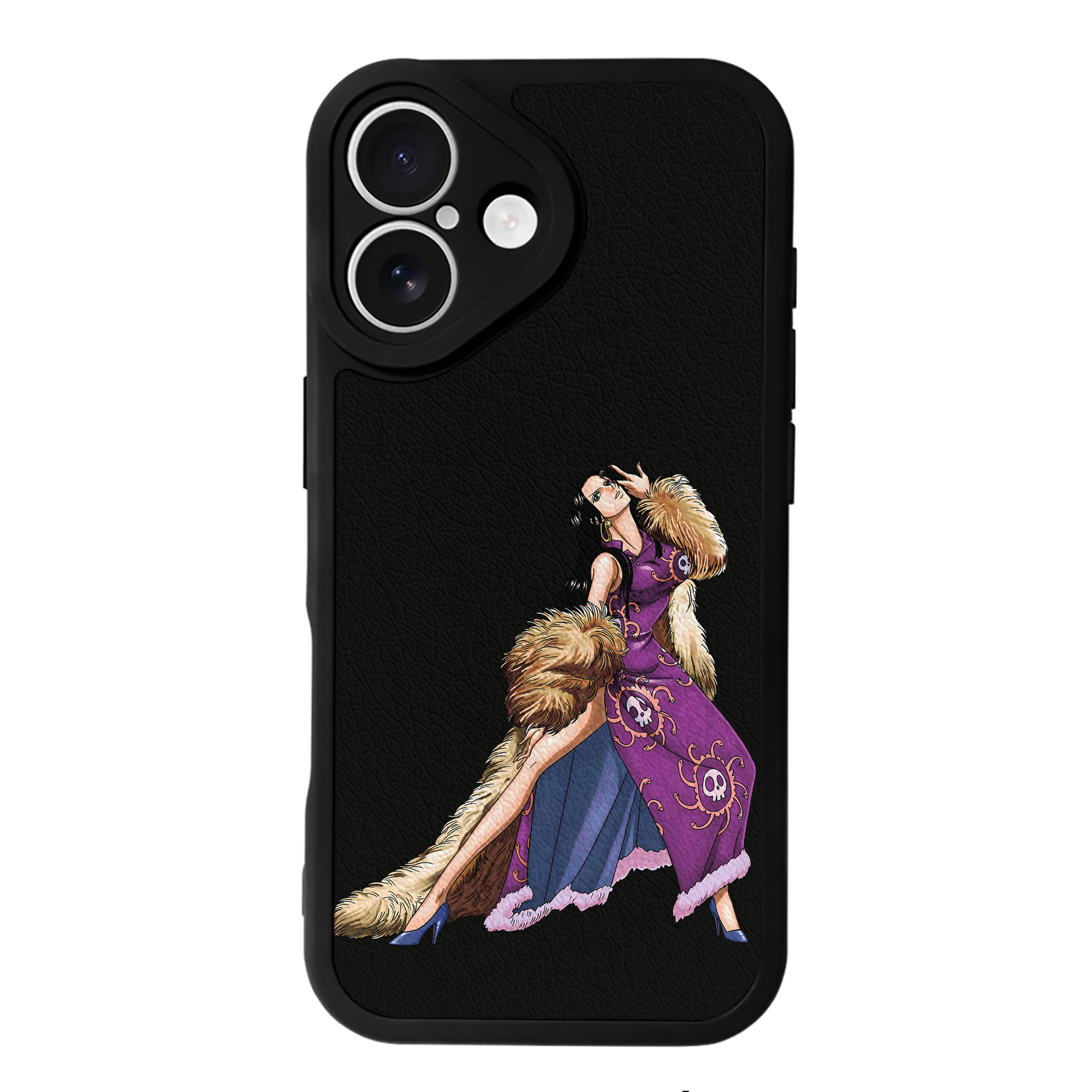 （画像用） ワンピース ボア・ハンコック ONE PIECE Boa·Hancock 【iPhone 16シリーズ対応】シリコンスマホケース（レザー調） 材質：シリコン
